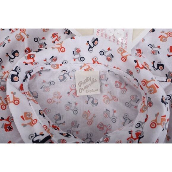 Pretty Originals England Boys Shirt 3 Mos Suspenders Shorts Scooter Print NWT - Picture 9 of 9